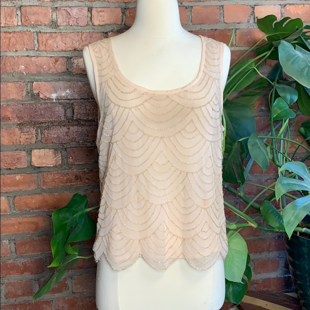 Sheer Beaded Tank